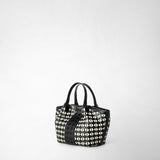 Mosaico＆elaphe製ミニsecretバッグ - black/off white