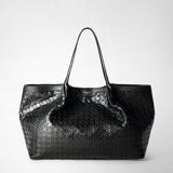 Secret tote bag in mosaico - black