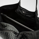 Secret tote bag in mosaico - black