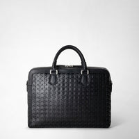 EXTRA SLIM BRIEFCASE IN MOSAICO Black