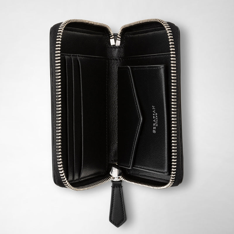 Mosaico Nappa Mini Zip Wallet Black