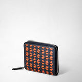 Brieftasche aus mosaico mit kleinem reissverschluss - navy blue/orange