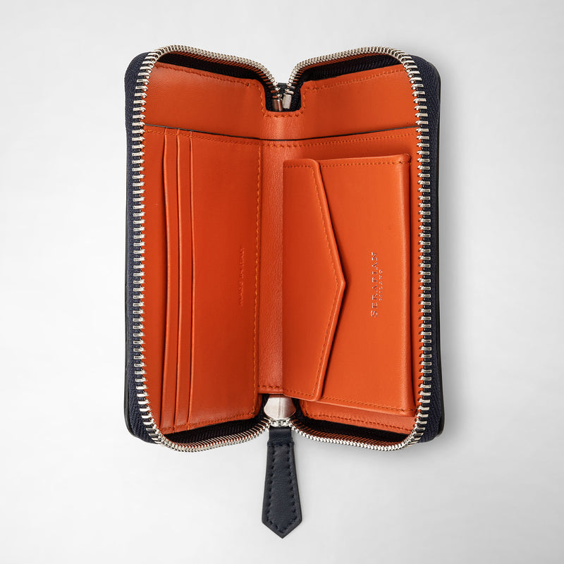 Mosaico製ミニファスナーウォレット - navy blue/orange