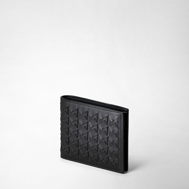 8-card billfold wallet in mosaico - black