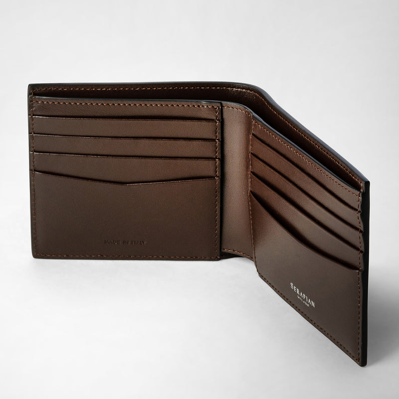 8-card billfold in mosaico - coffee/kaki