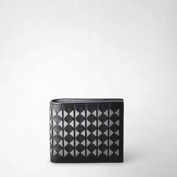 Portafoglio per 8 carte in mosaico - black/asphalt gray