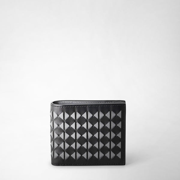 8-card billfold wallet in mosaico - black/asphalt gray