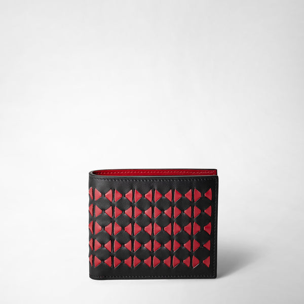 8-card billfold in mosaico - black/amaranth