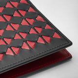 8-card billfold wallet in mosaico - black/amaranth