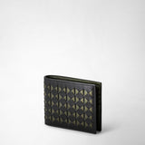 8-card billfold wallet in mosaico - eclipse black/moss green