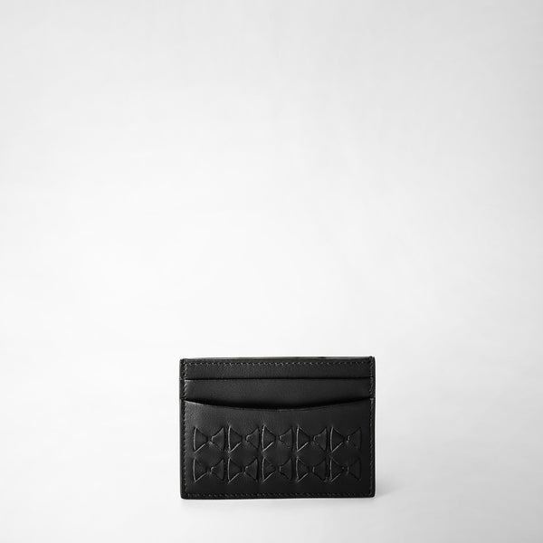 4-card holder in mosaico - black