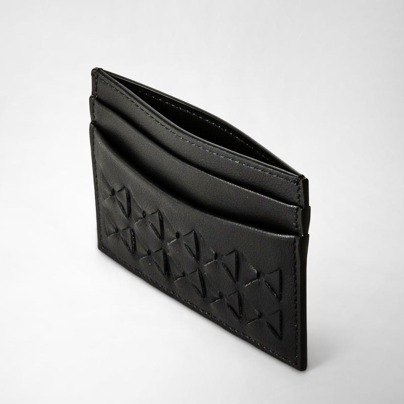 4-card holder in mosaico - black