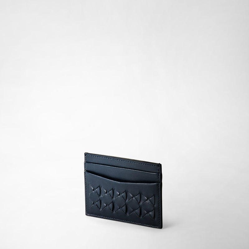 4-card holder in mosaico - navy blue