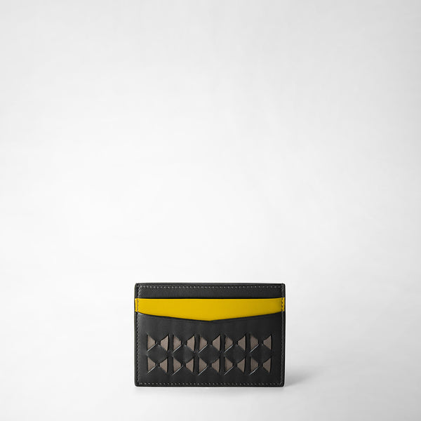 4-card holder in mosaico - anthracite/smoke/curry