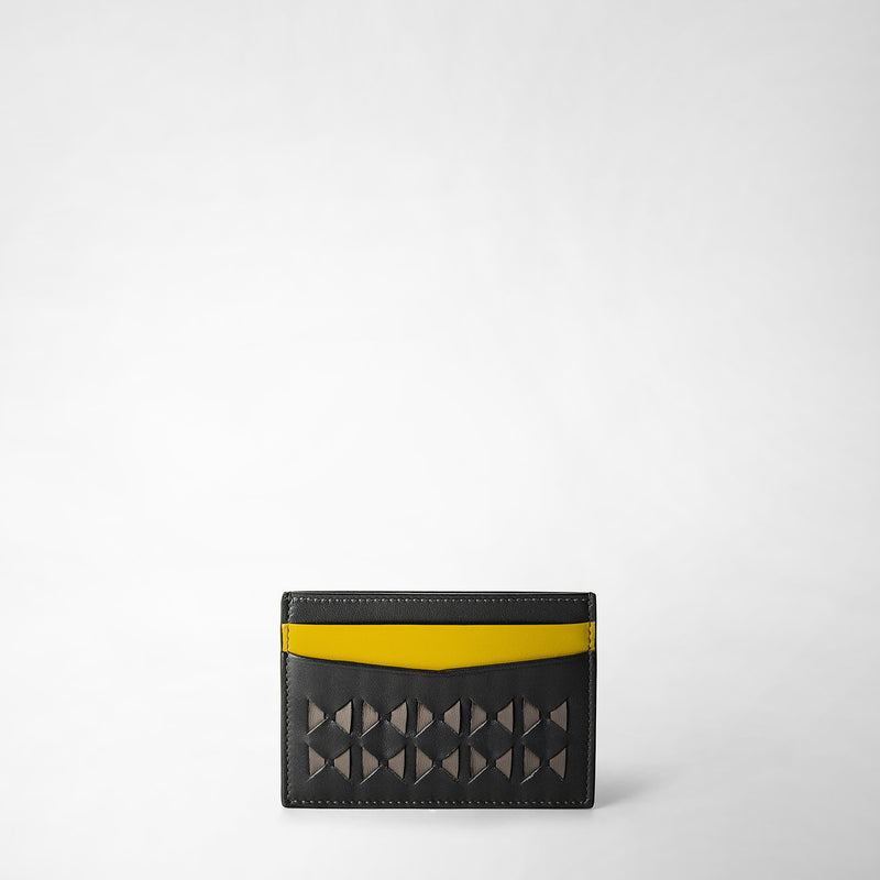 4-card holder in mosaico - anthracite/smoke/curry