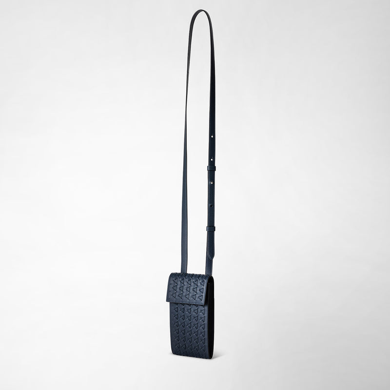 Handytasche aus mosaico mit trageband - navy blue