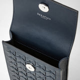 Handytasche aus mosaico mit trageband - navy blue