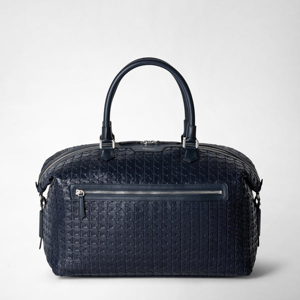 Sac de voyage en cuir mosaico - navy blue