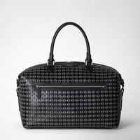TRAVEL BAG IN MOSAICO Black/Asphalt Gray