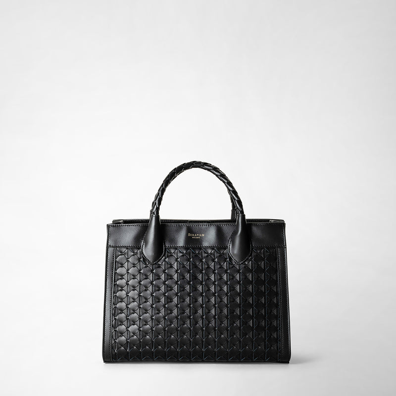 Small lorelei tote bag in mosaico - black
