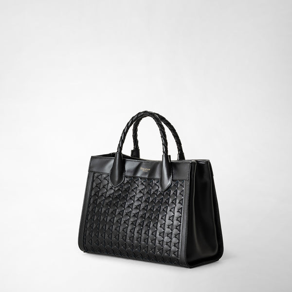 Small lorelei tote bag in mosaico - black
