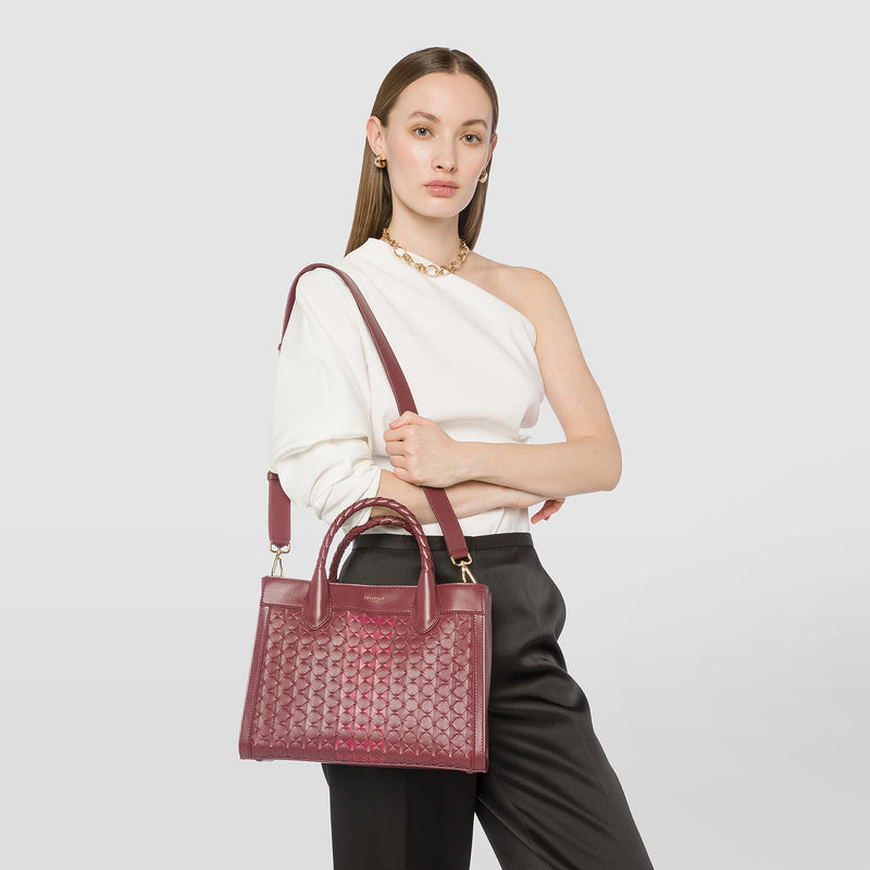 Mosaico製スモールloreleiトートバッグ - burgundy/strawberry