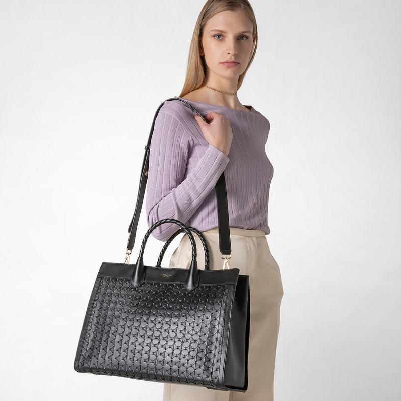 Lorelei tote bag in mosaico - black