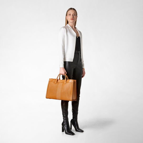 Lorelei tote bag in mosaico - caramel