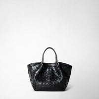 MINI SECRET BAG IN MOSAICO Black