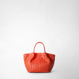Mini secret bag in mosaico - coral red
