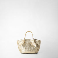 MINI SECRET BAG IN MOSAICO Light Gold