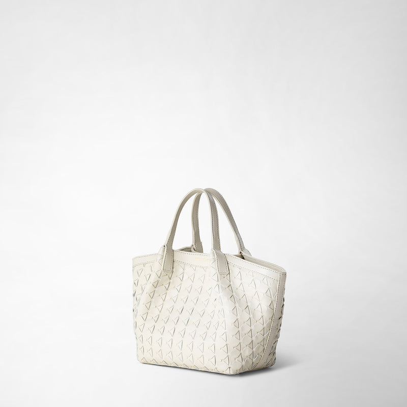 Mini secret bag in mosaico - off-white