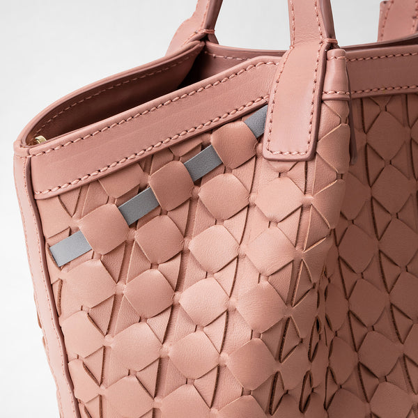 Tasche mini secret aus mosaico - blush
