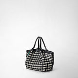 Mini secret bag in mosaico - black/off-white