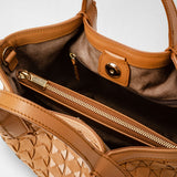 Mini secret bag in mosaico - caramel/pale pink