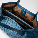 Small secret tote bag in mosaico - blue jeans