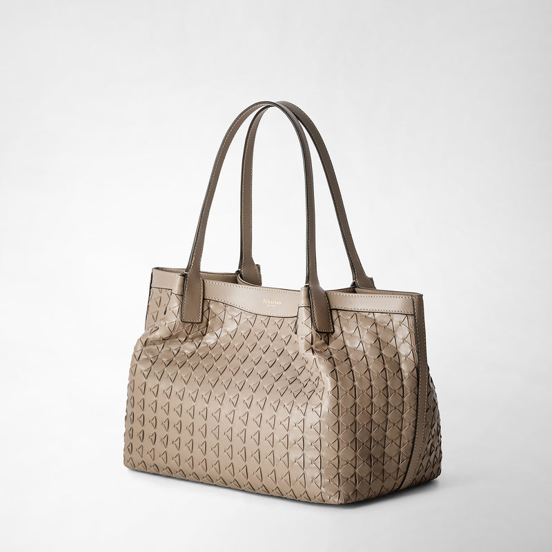 Small secret tote bag in mosaico - sahara