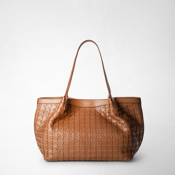 Sac cabas secret small en mosaico - tan