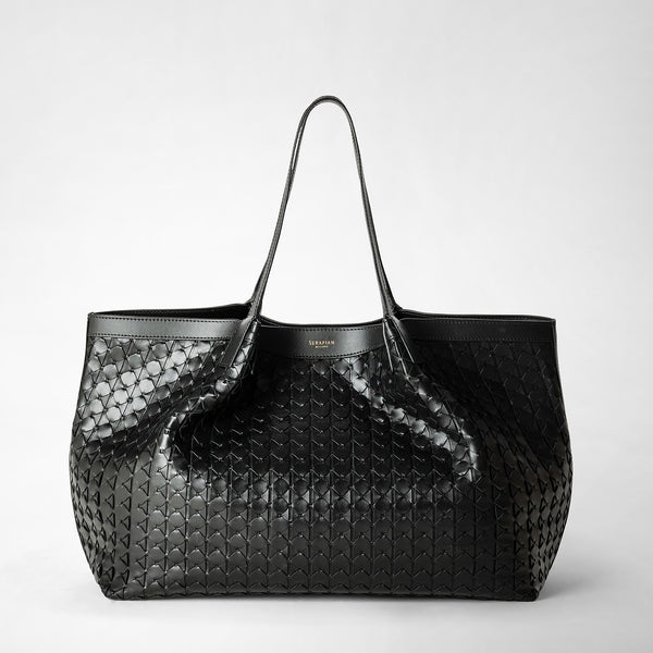 Sac cabas secret en mosaico - black