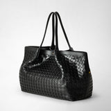 Secret tote bag in mosaico - black