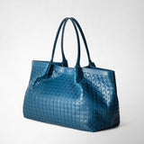 Secret tote bag in mosaico - blue jeans