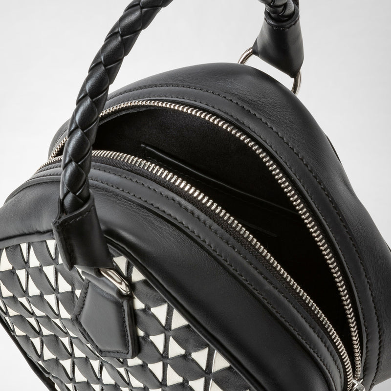 Petra handbag in mosaico - black/off-white