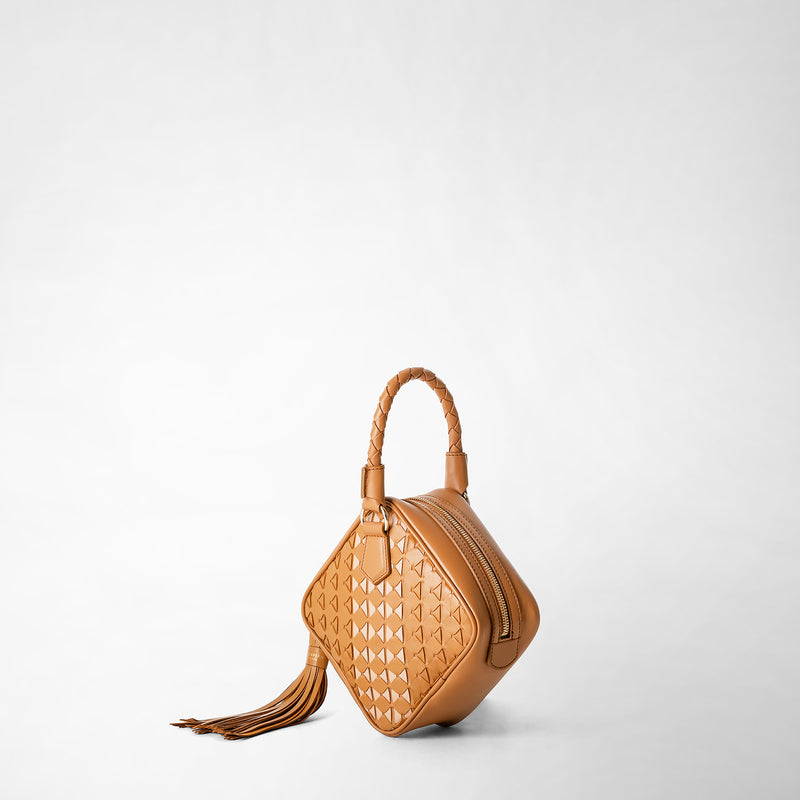 Petra handbag in mosaico - caramel/pale pink