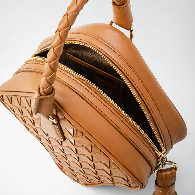 Petra handbag in mosaico - caramel/pale pink