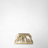 Secret clutch bag in mosaico - light gold