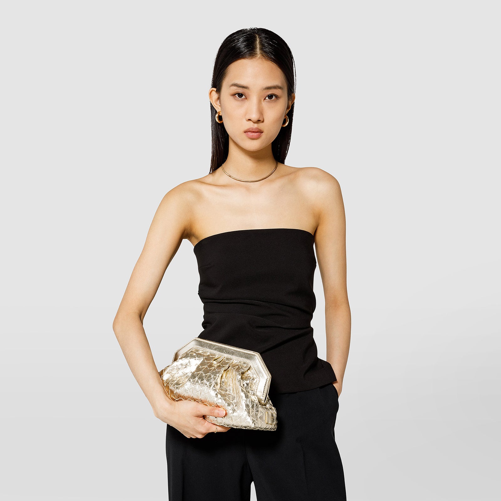 Secret Clutch in Mosaico Light Gold