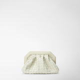 Secret clutch bag in mosaico - off-white