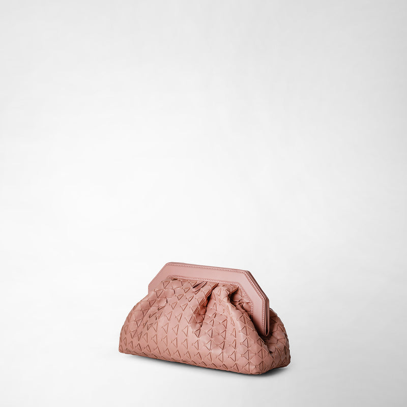 Secret clutch bag in mosaico - blush