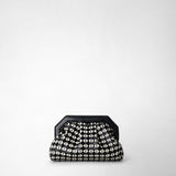 Secret clutch bag in mosaico - black/off-white