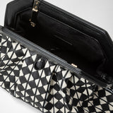 Secret clutch bag in mosaico - black/off-white